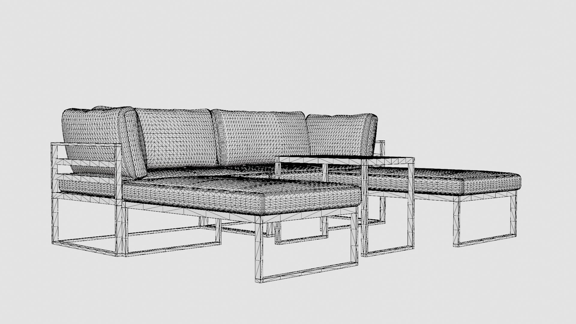 Wexford Corner Set Low-poly 3D model_7