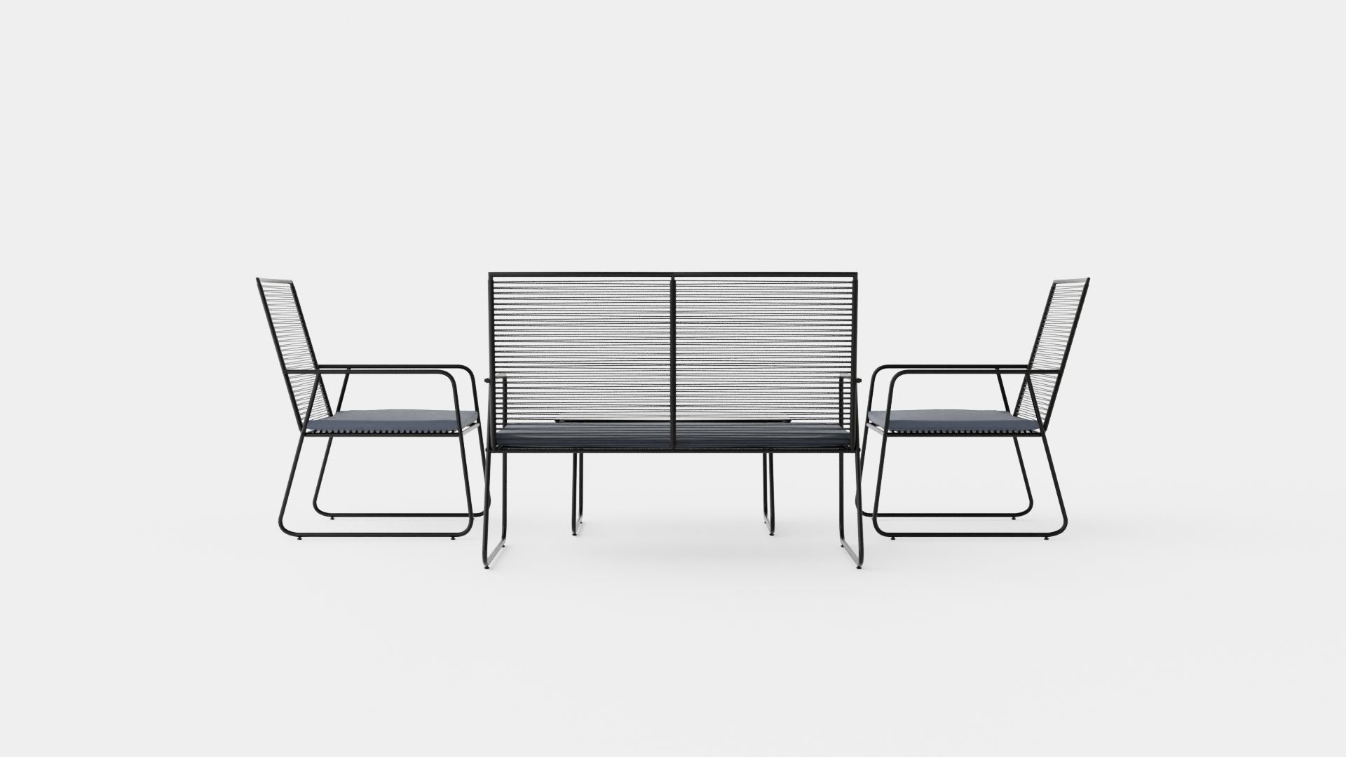 Venezia Sofa Set Low-poly 3D model_4