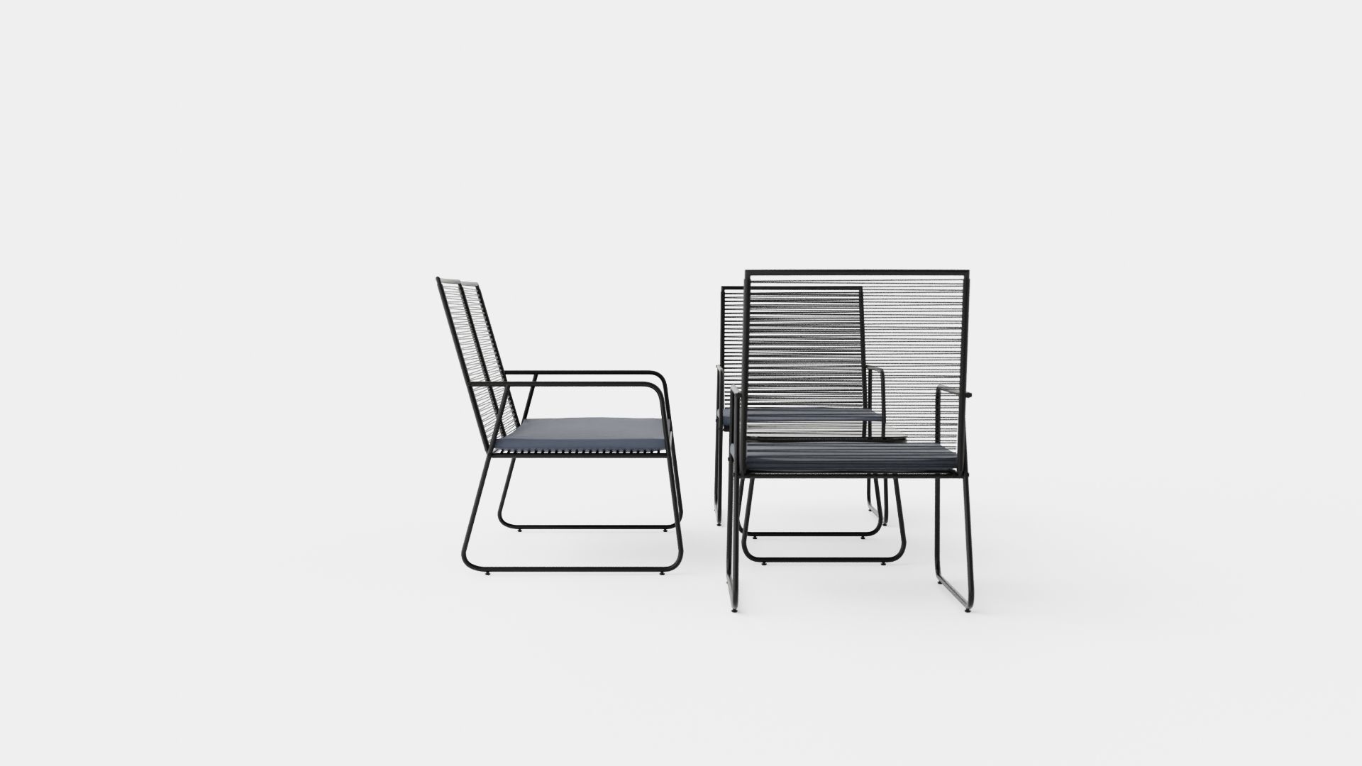 Venezia Sofa Set Low-poly 3D model_2