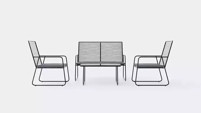 Venezia Sofa Set Low-poly 3D model Venezia Sofa Set Low-poly 3D model