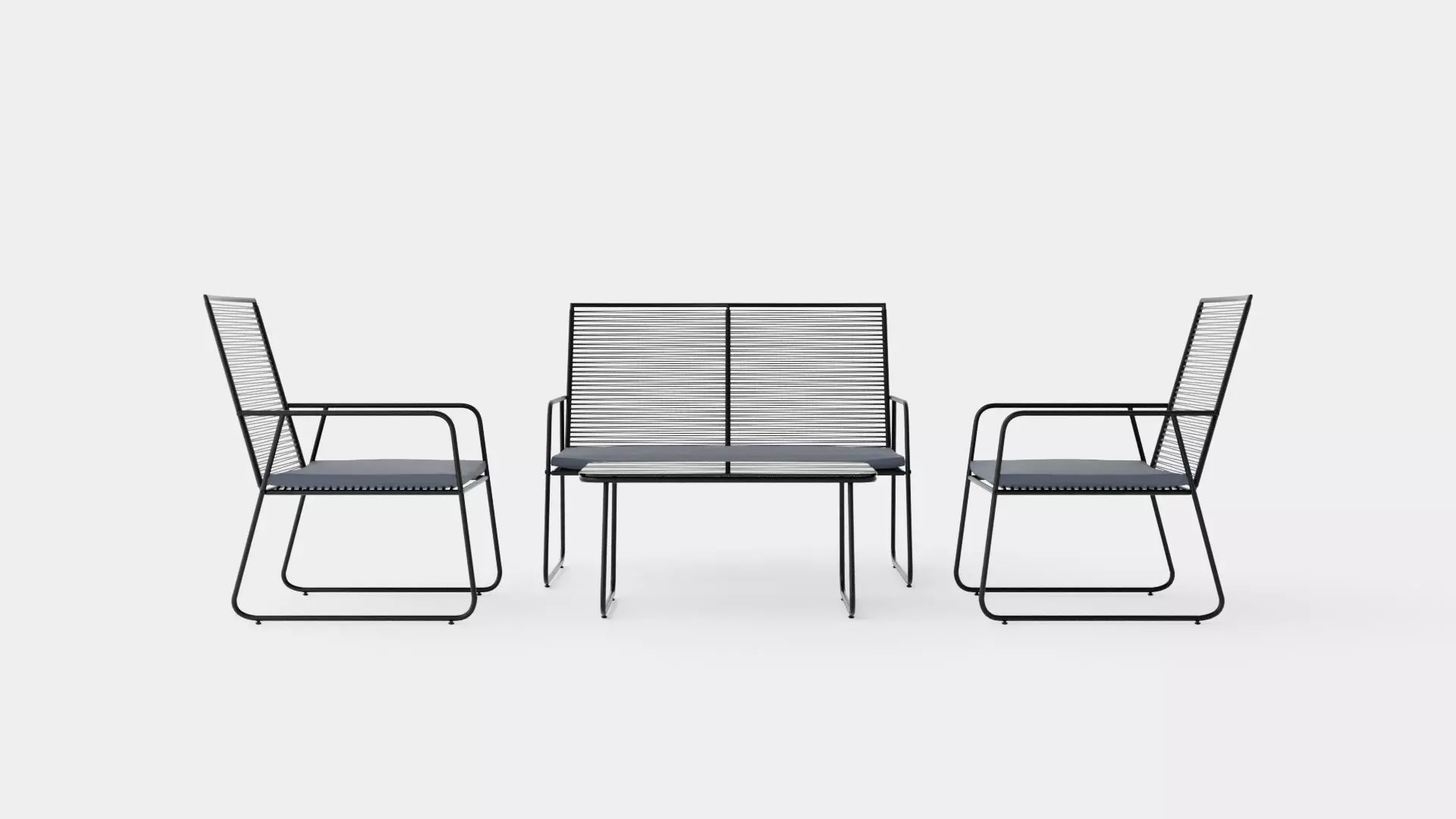 Venezia Sofa Set Low-poly 3D model_0