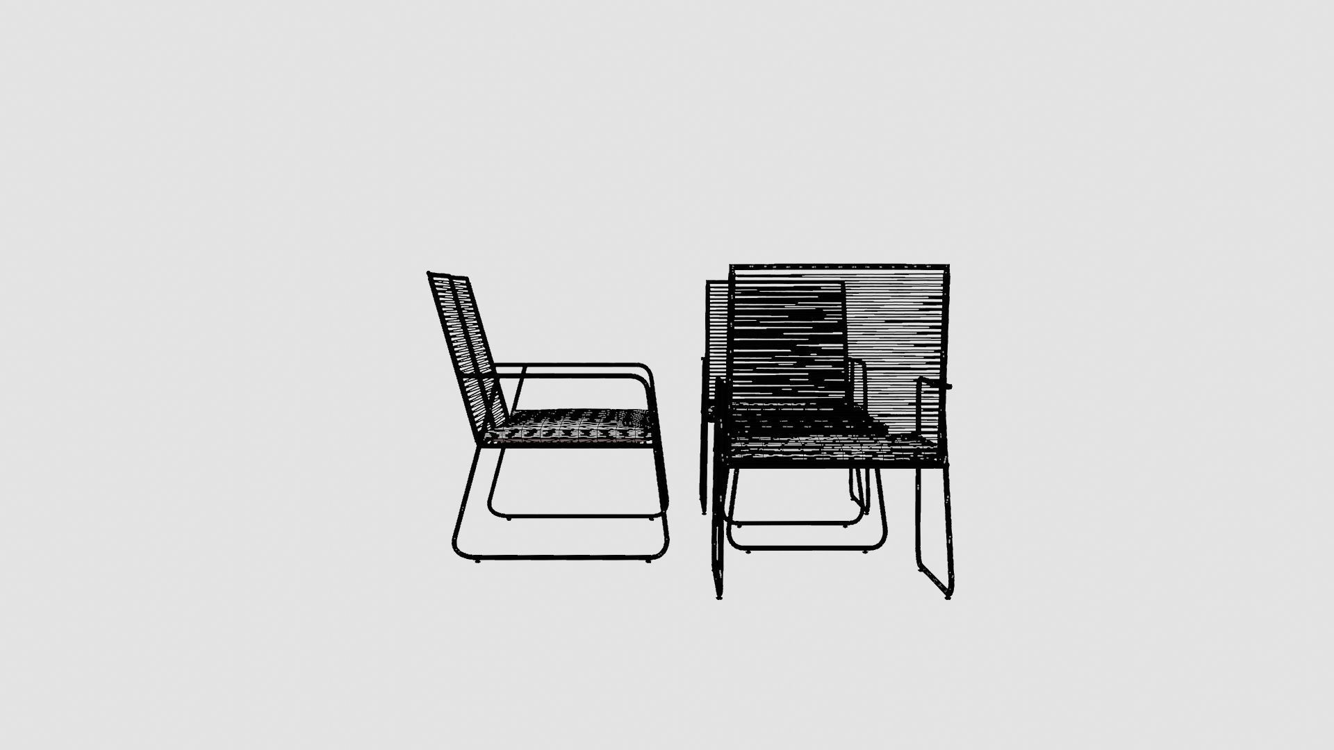 Venezia Sofa Set Low-poly 3D model_8