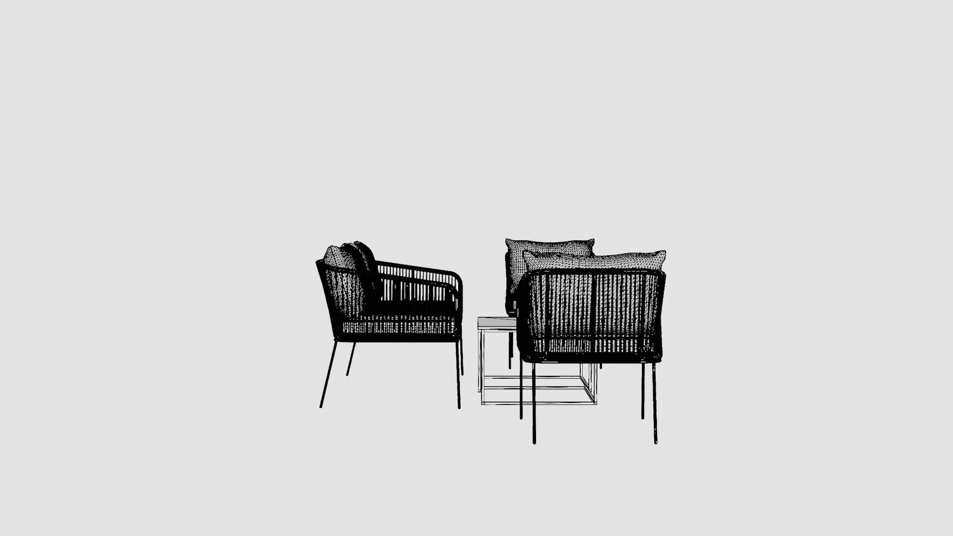 Odense Lounge Set Low-poly 3D model_8