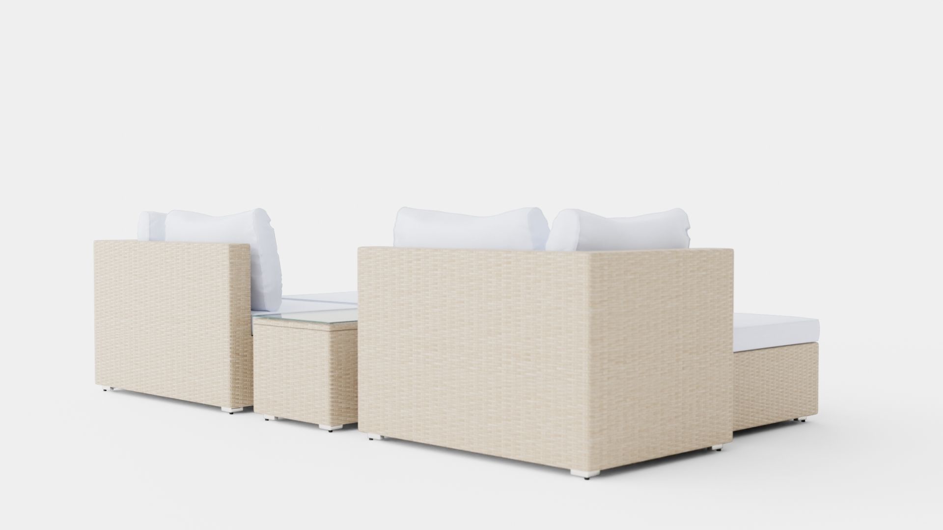 Mison Lounge Set Low-poly 3D model_3
