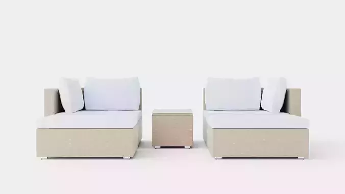 Mison Lounge Set Low-poly 3D model Mison Lounge Set Low-poly 3D model