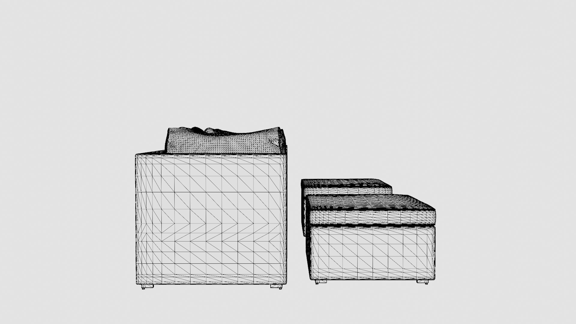 Mison Lounge Set Low-poly 3D model_8