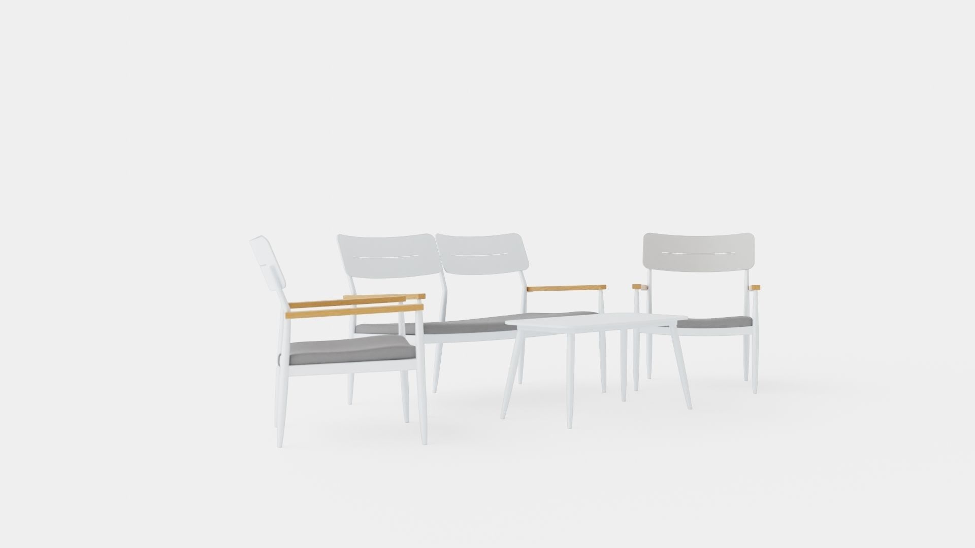 Mairago Lounge Set Low-poly 3D model_1