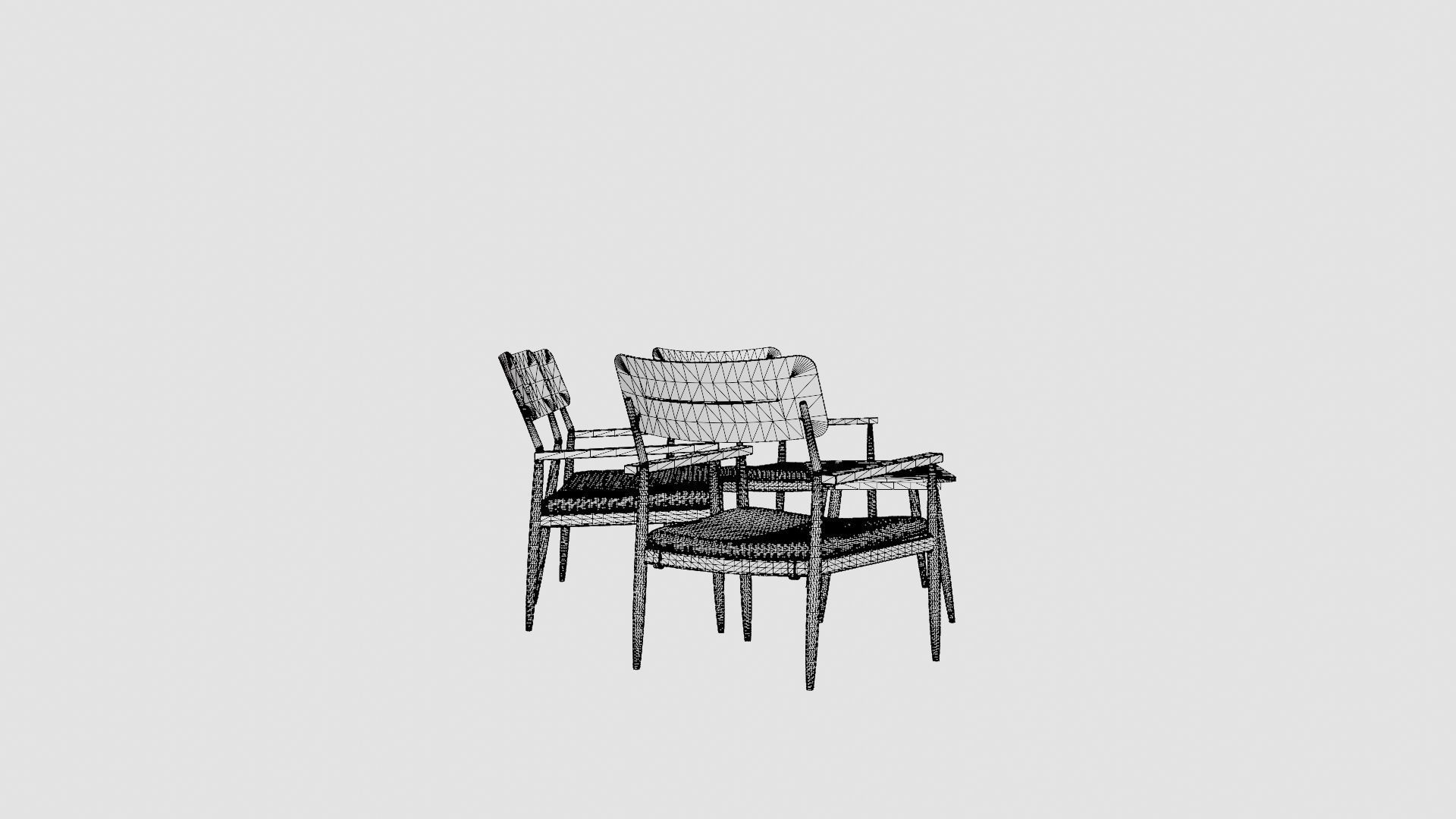 Mairago Lounge Set Low-poly 3D model_8