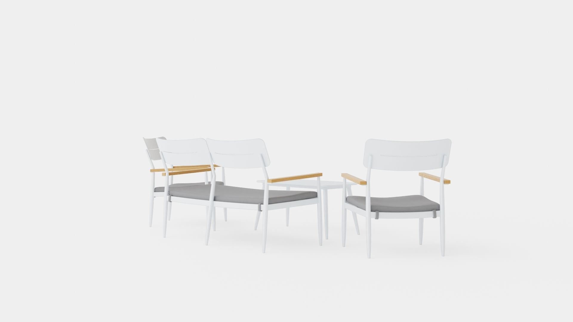 Mairago Lounge Set Low-poly 3D model_3