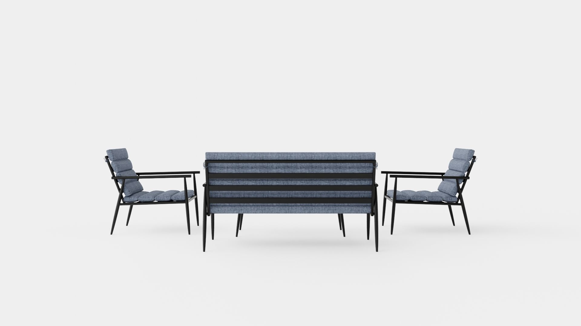 Lagos Lounge Set Low-poly 3D model_4