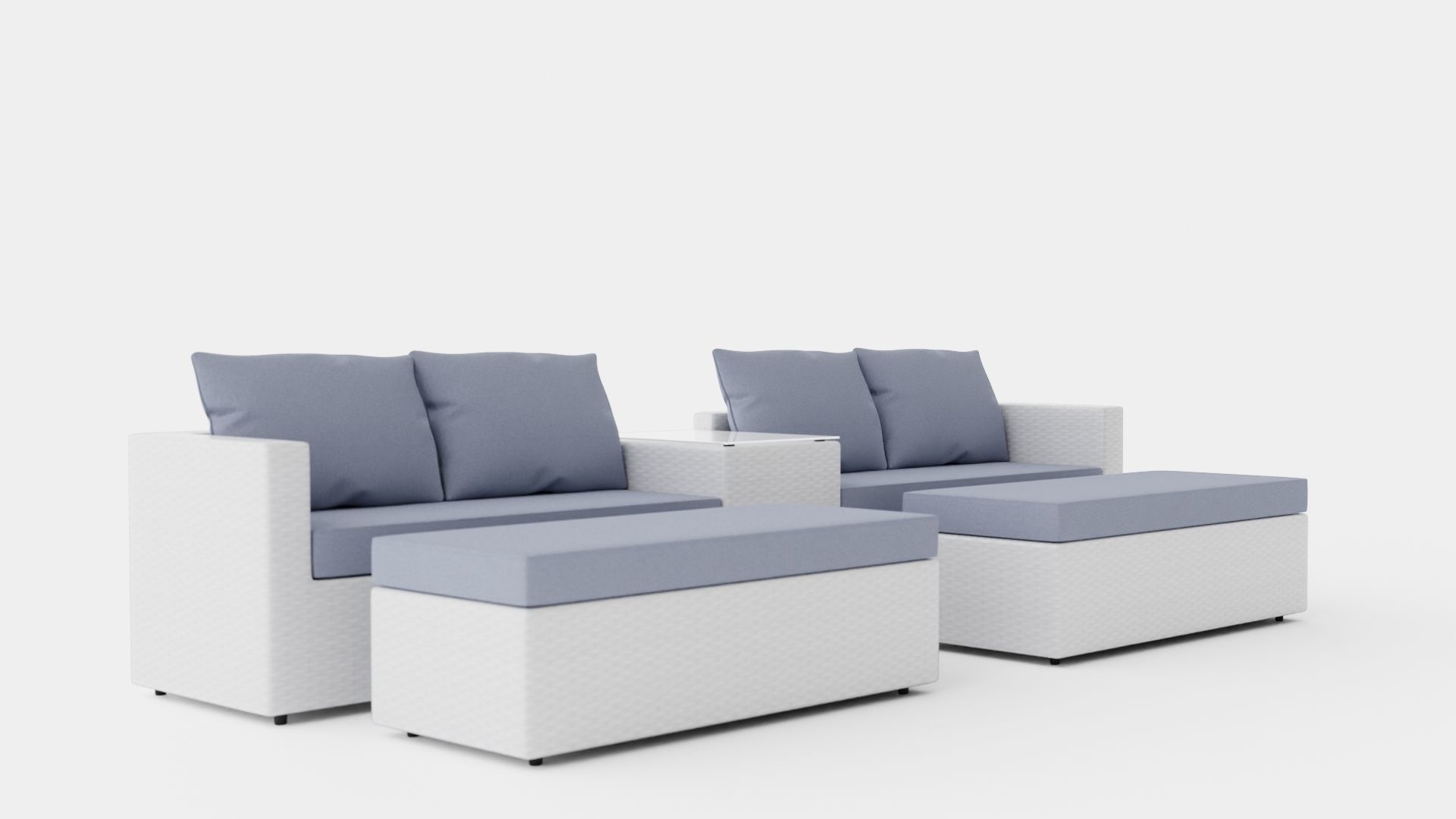 Havana Lounge Set Low-poly 3D model_1