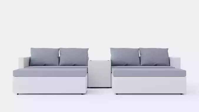 Havana Lounge Set Low-poly 3D model