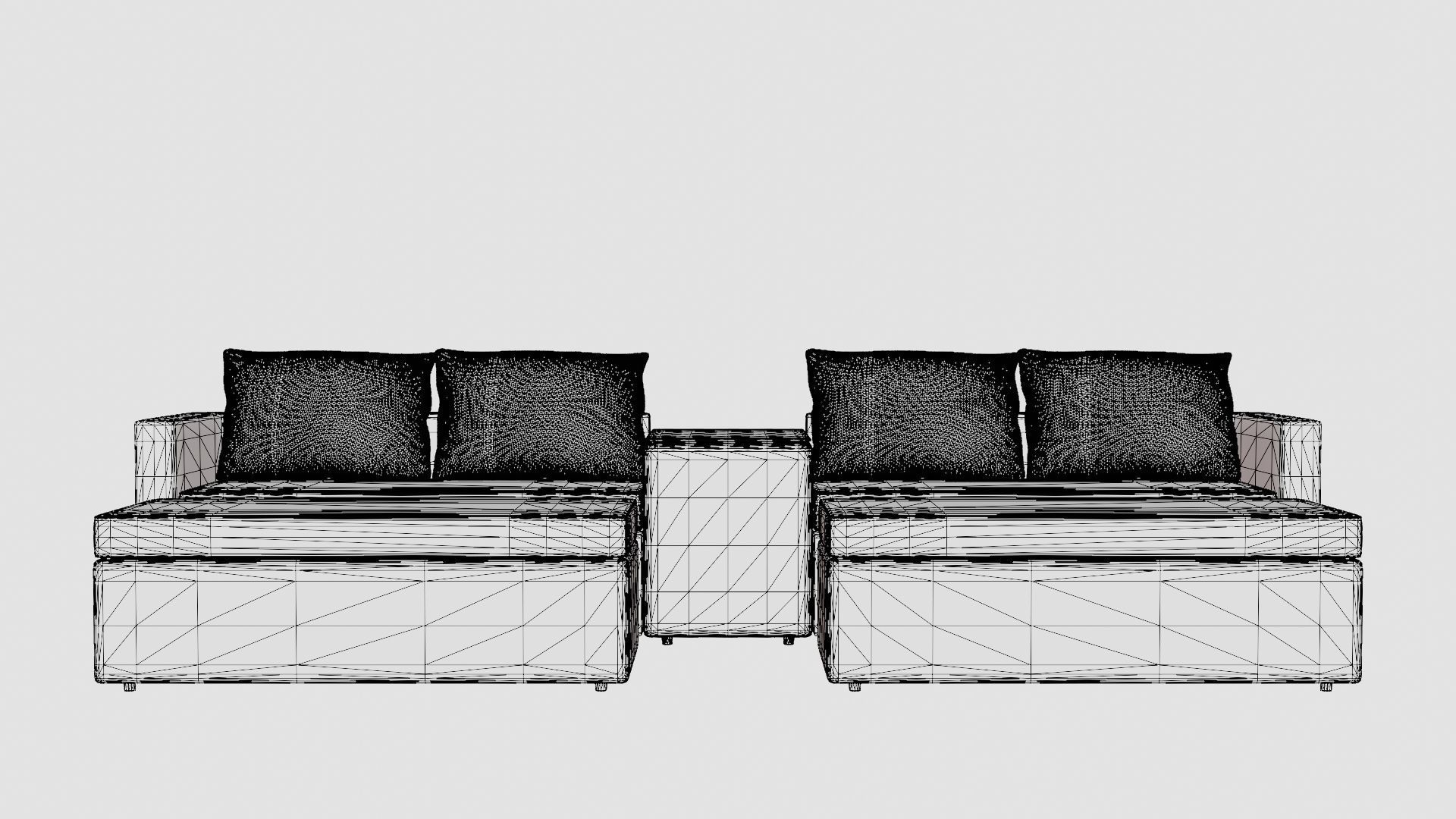 Havana Lounge Set Low-poly 3D model_6