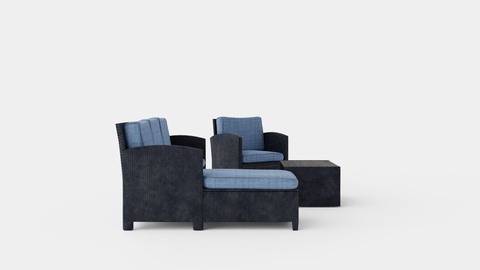 Fortezza Lounge Set Low-poly 3D model_2