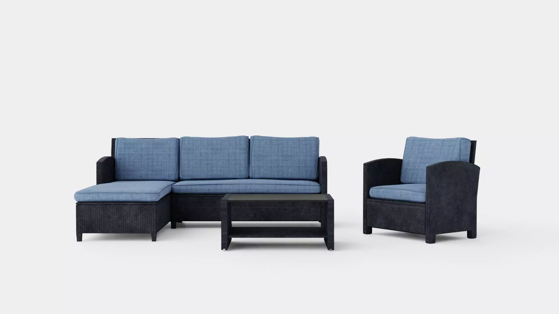 Fortezza Lounge Set Low-poly 3D model_0
