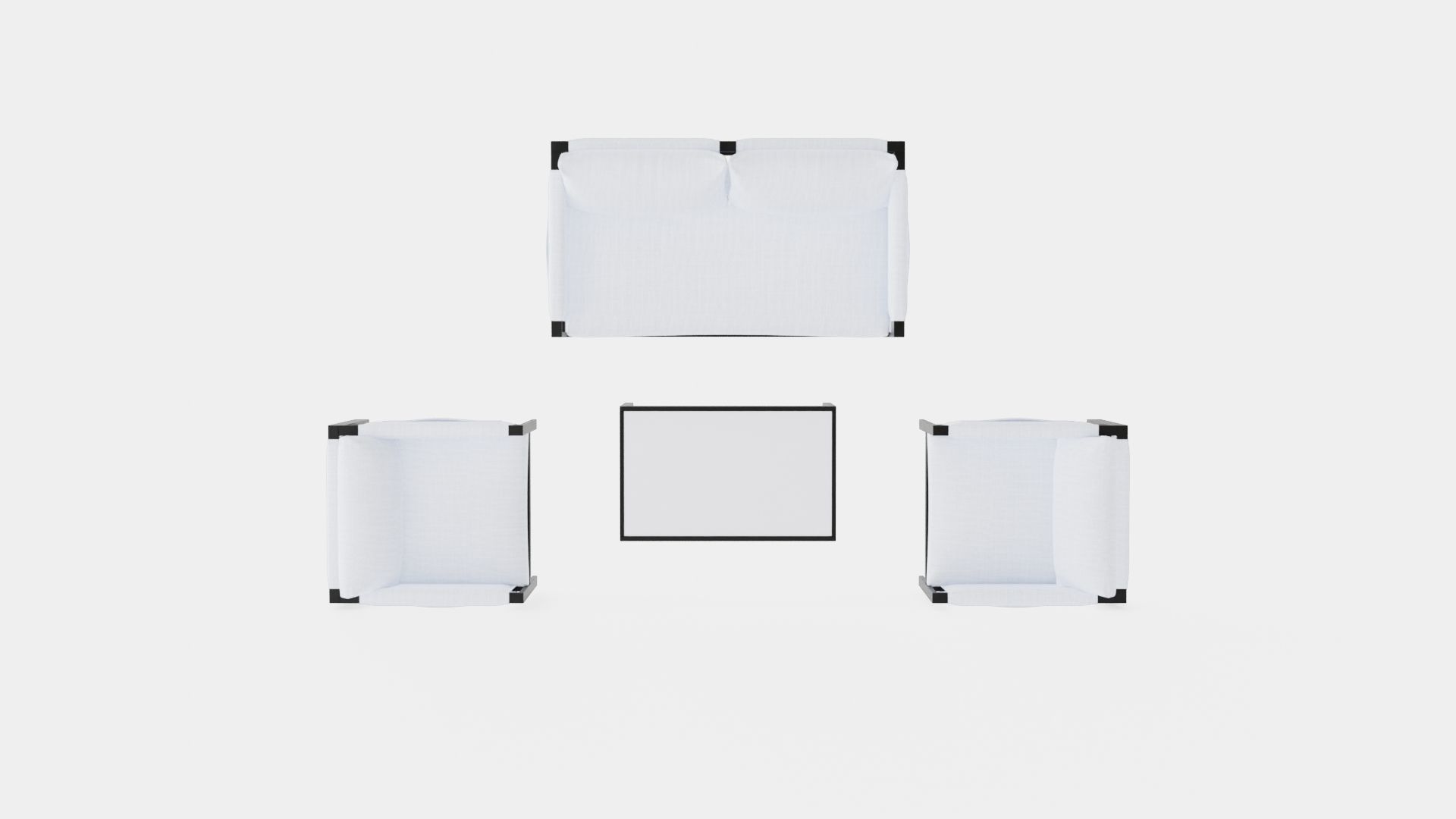 Florens Lounge Set Low-poly 3D model_5