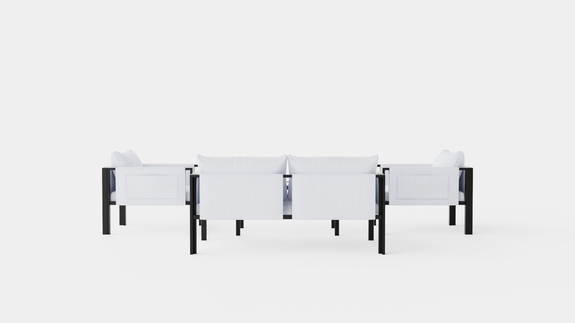 Florens Lounge Set Low-poly 3D model_4