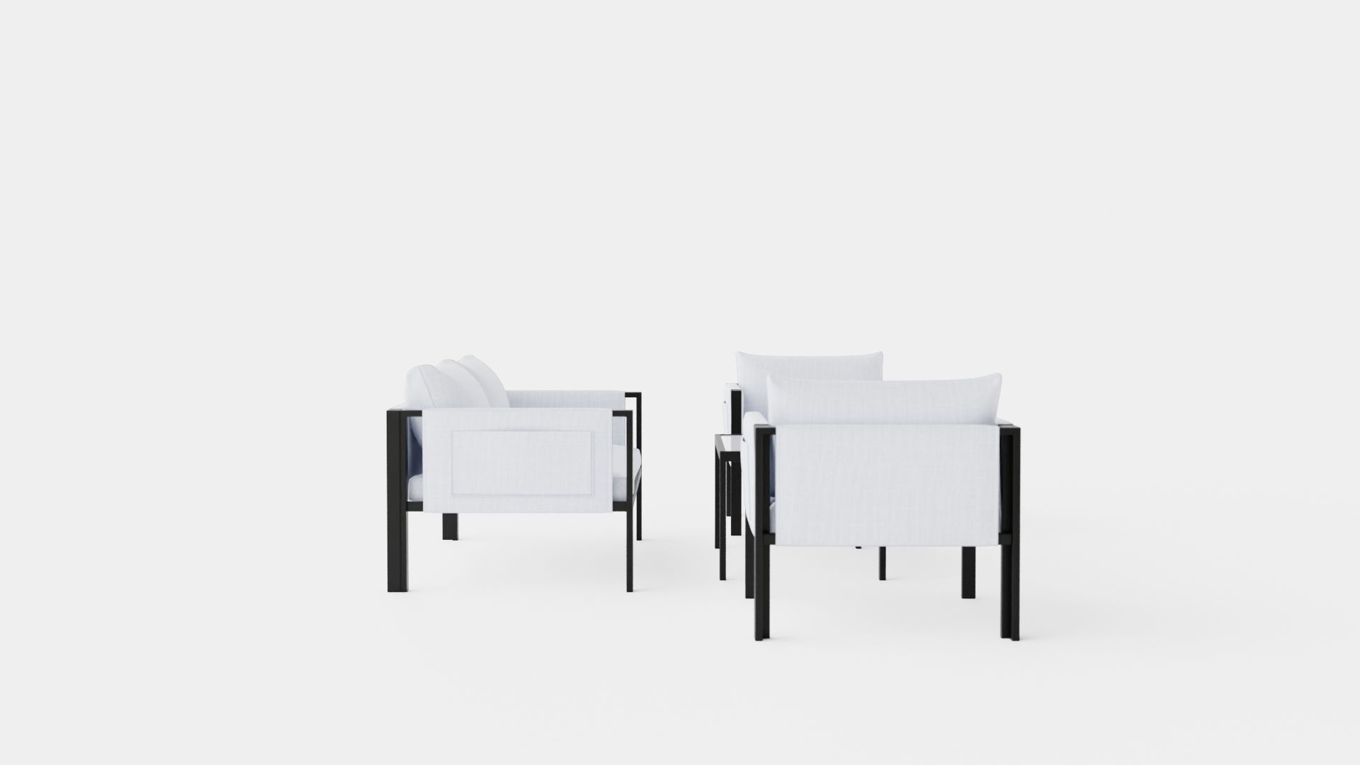 Florens Lounge Set Low-poly 3D model_2