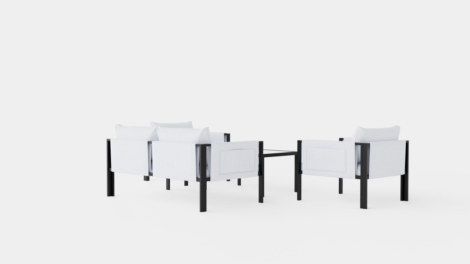 Florens Lounge Set Low-poly 3D model_3