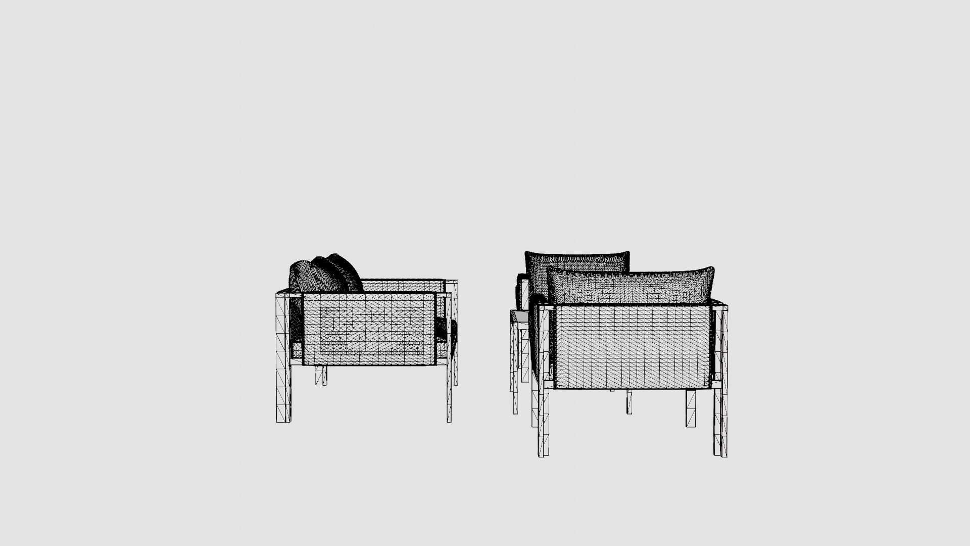 Florens Lounge Set Low-poly 3D model_8