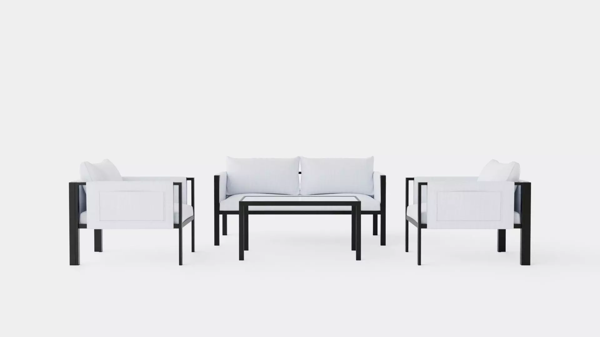Florens Lounge Set Low-poly 3D model_0