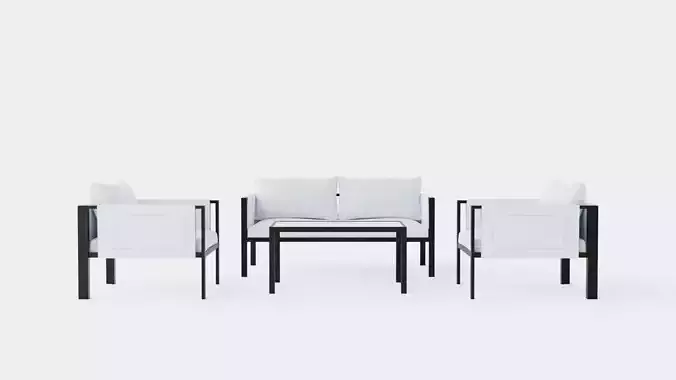 Florens Lounge Set Low-poly 3D model Florens Lounge Set Low-poly 3D model