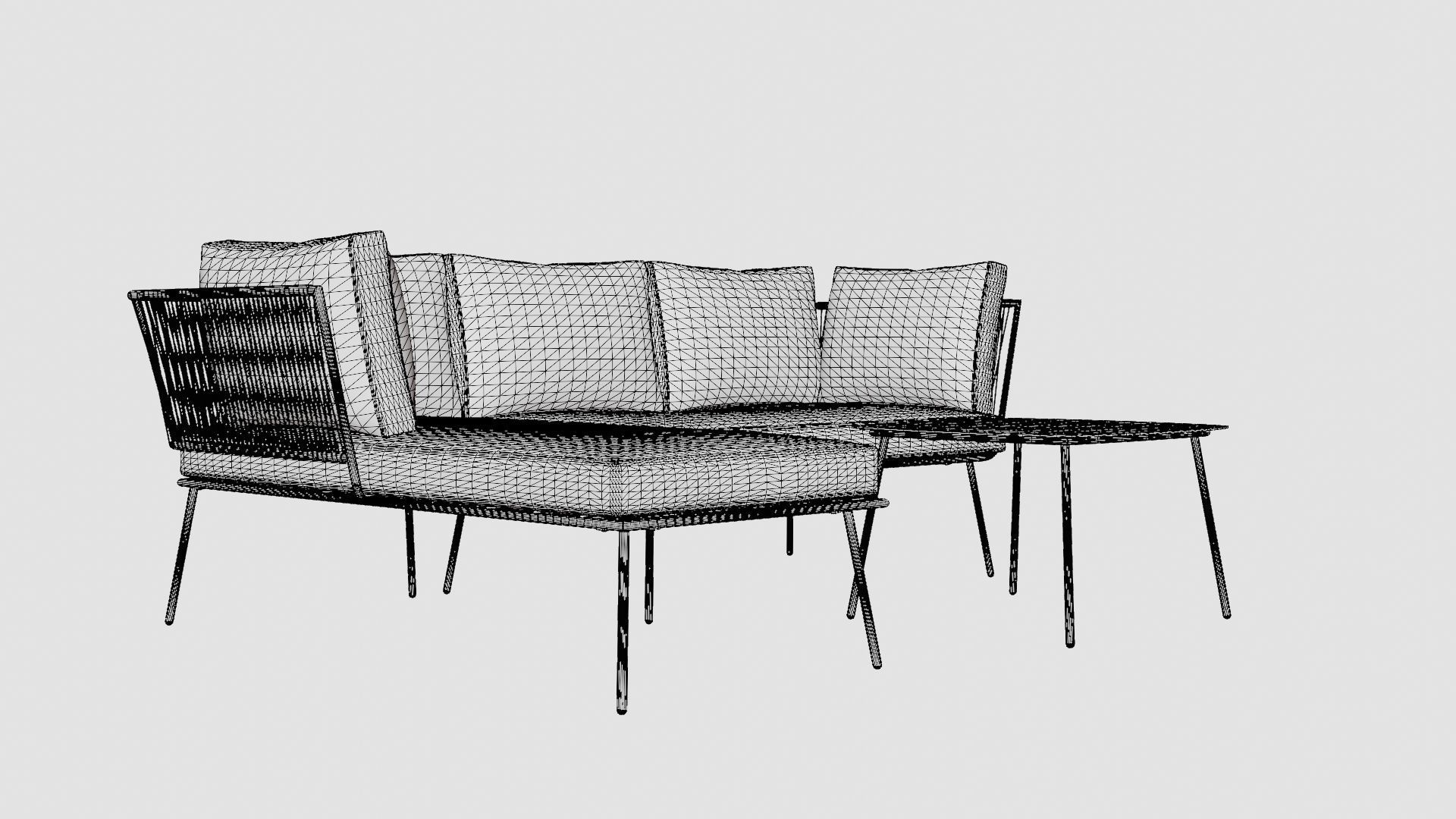 Firenze Corner Set Low-poly 3D model_7