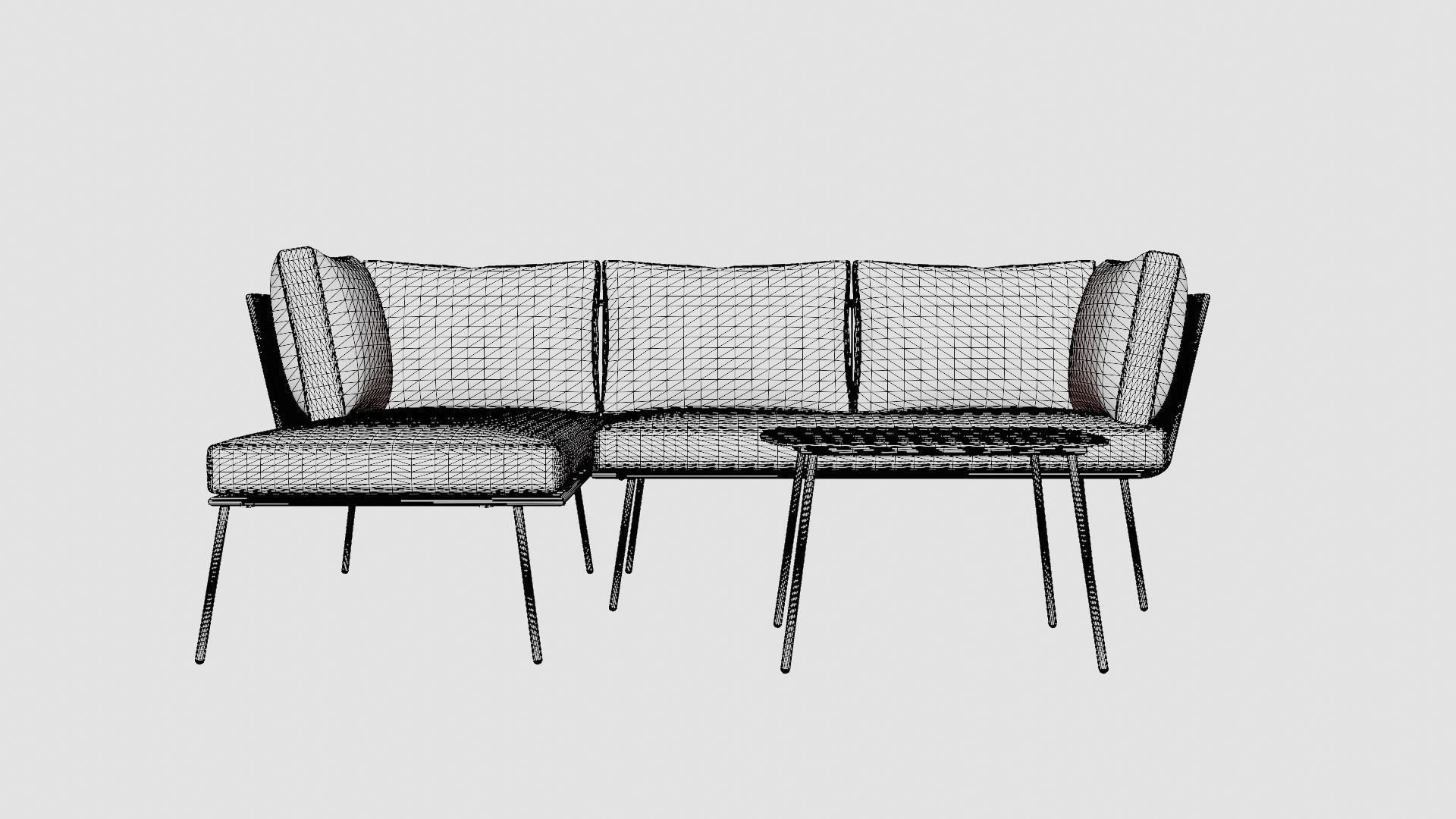Firenze Corner Set Low-poly 3D model_6