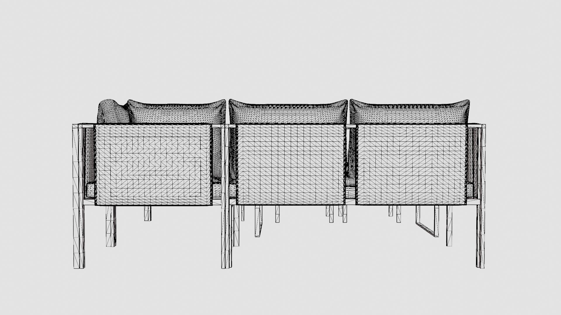 Bertonico Corner Set Low-poly 3D model_8