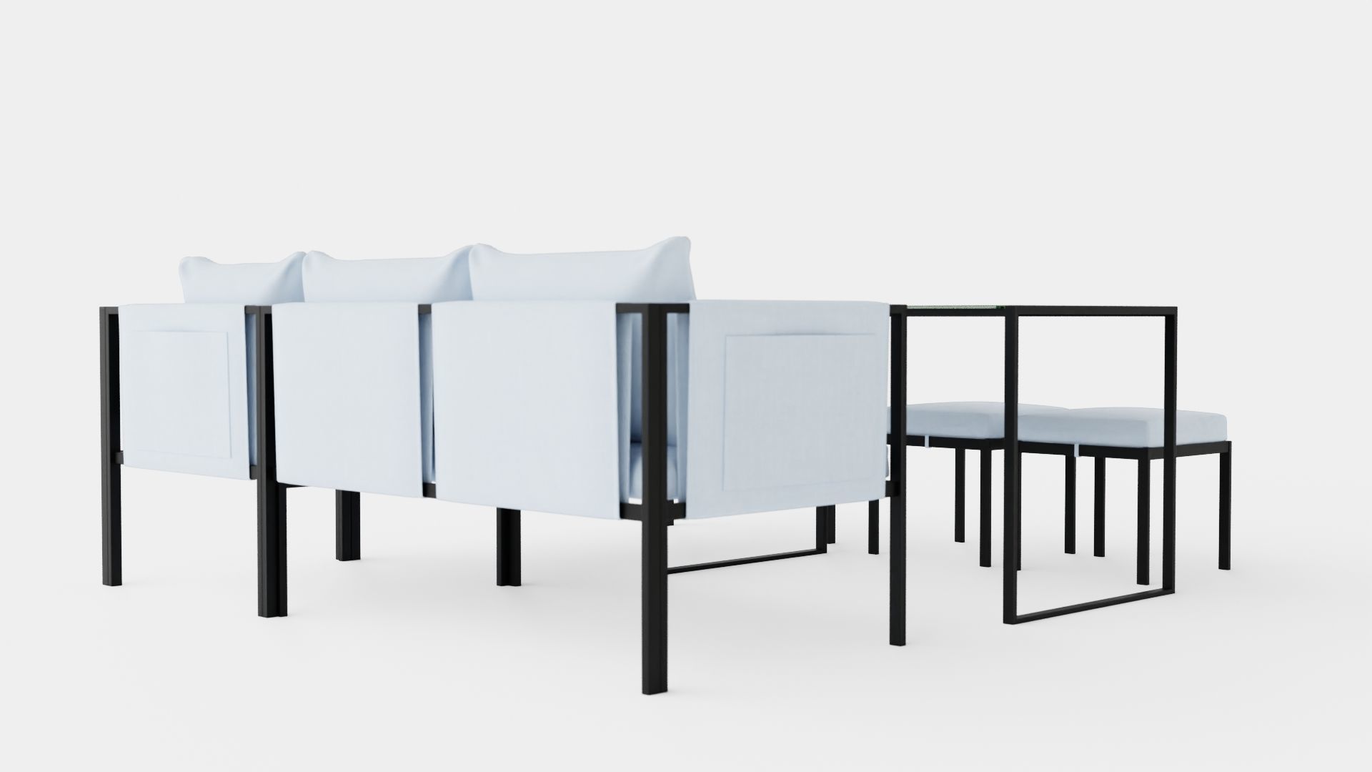 Bertonico Corner Set Low-poly 3D model_1