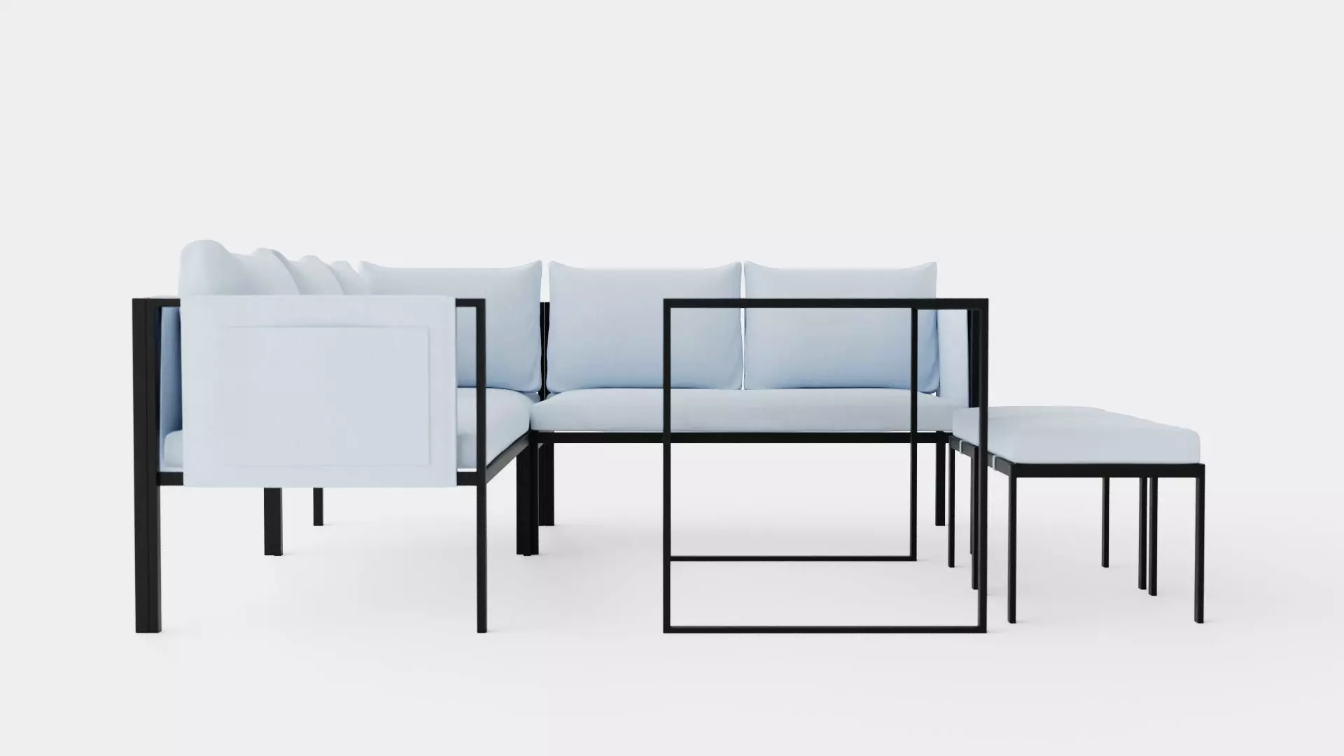 Bertonico Corner Set Low-poly 3D model_0