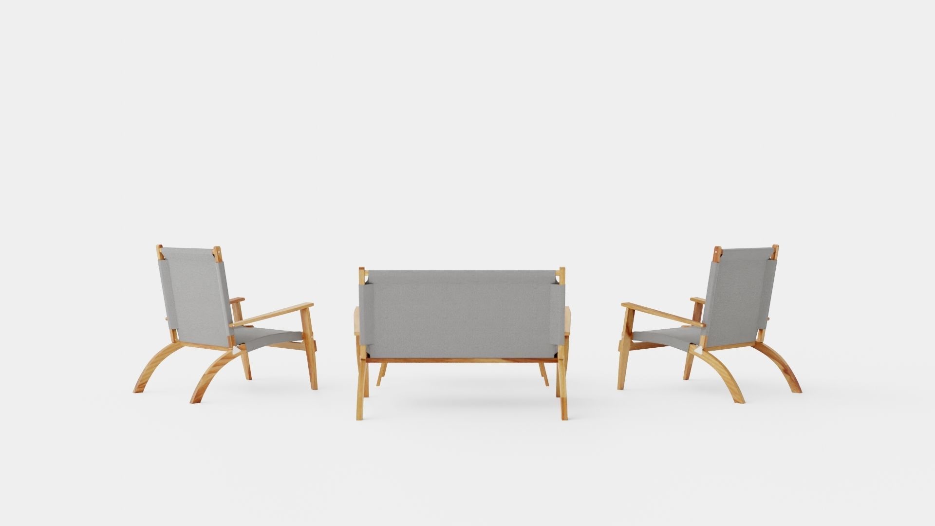 Allos Sofa Set Low-poly 3D model_4