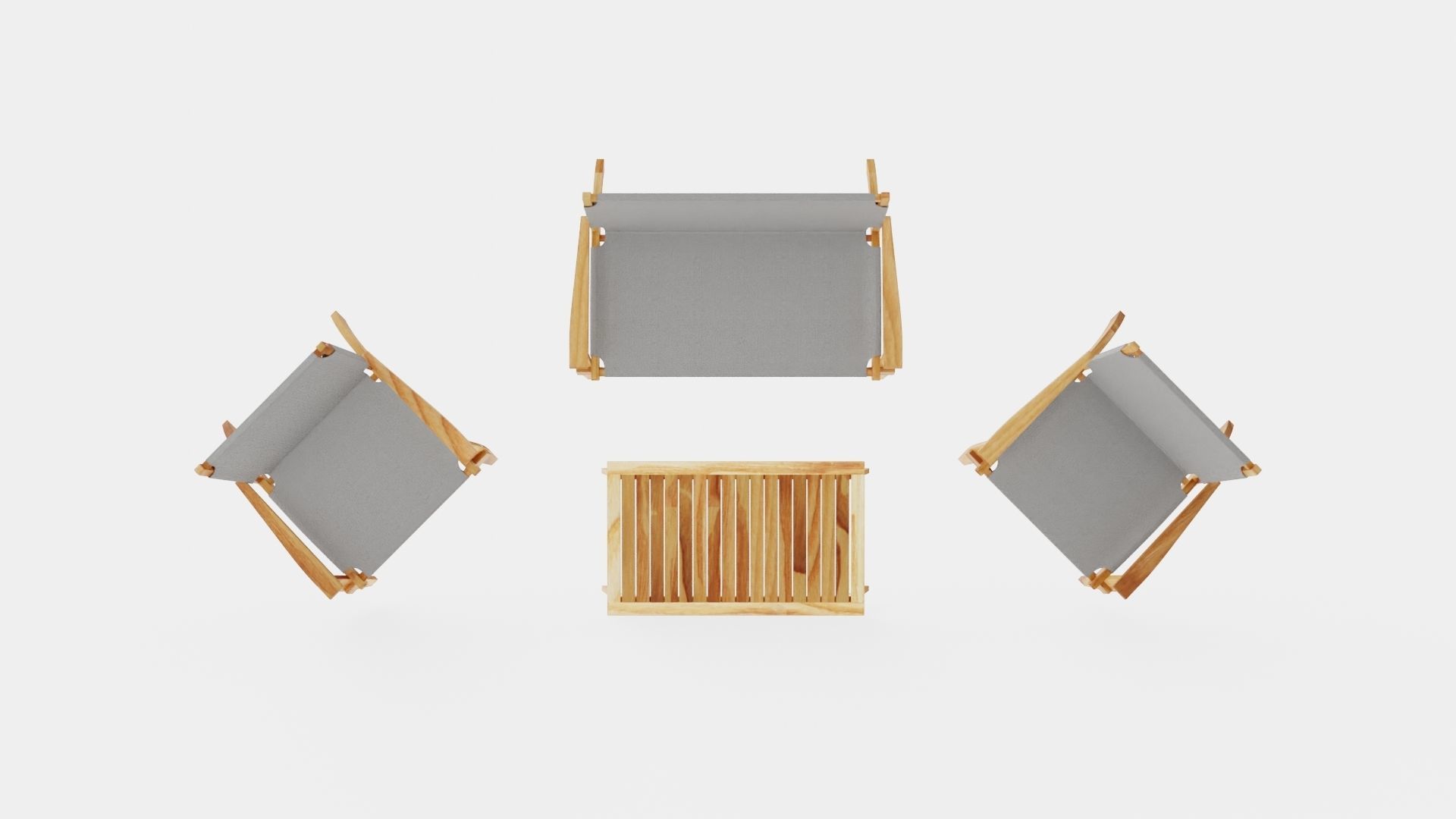 Allos Sofa Set Low-poly 3D model_5