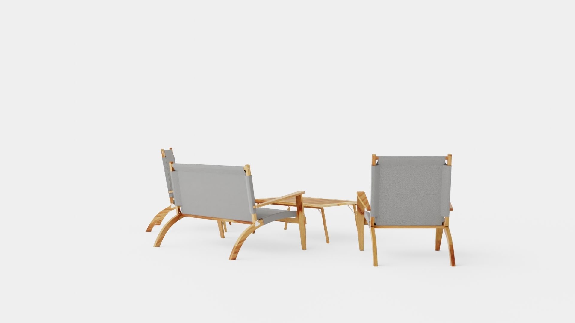 Allos Sofa Set Low-poly 3D model_3