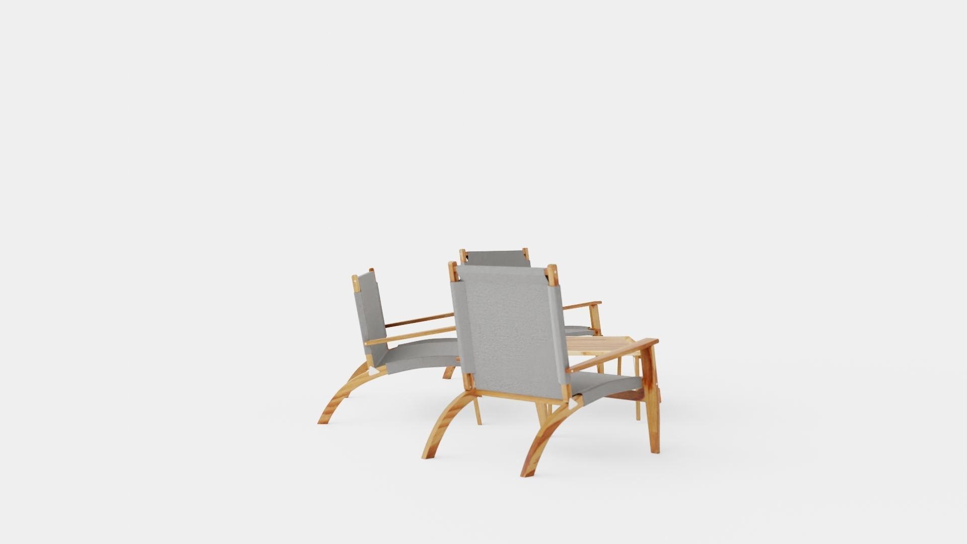 Allos Sofa Set Low-poly 3D model_2