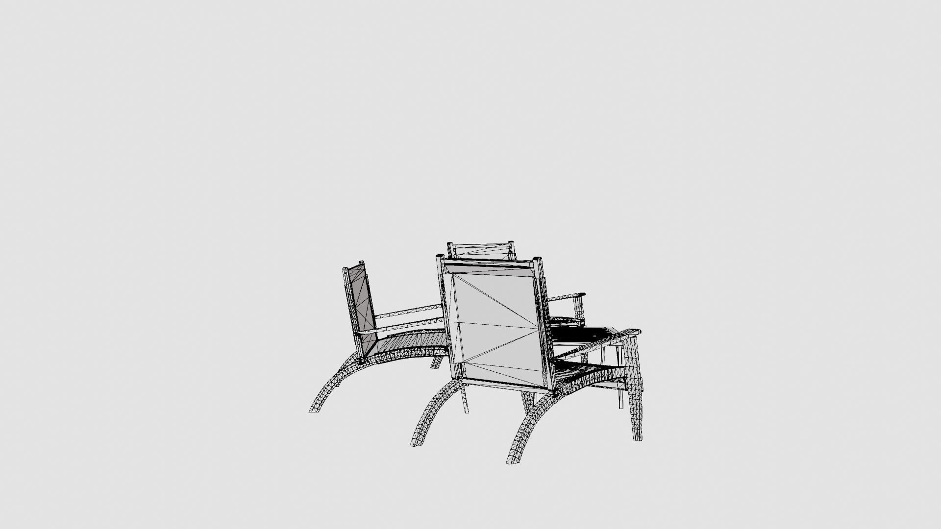 Allos Sofa Set Low-poly 3D model_8
