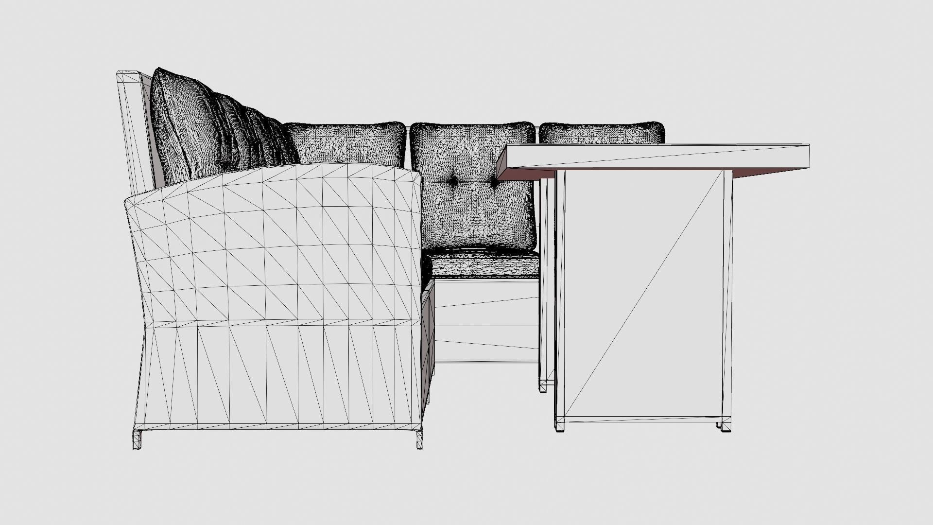 Alicante Corner Set Sand Low-poly 3D model_6