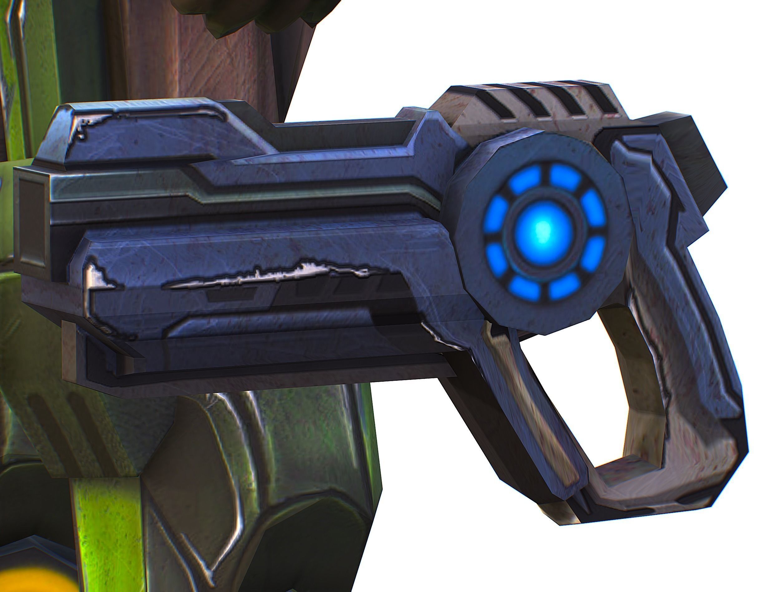 Assault heavy machine gun cannon naff barrel blaster laser arms Low-poly 3D model_59