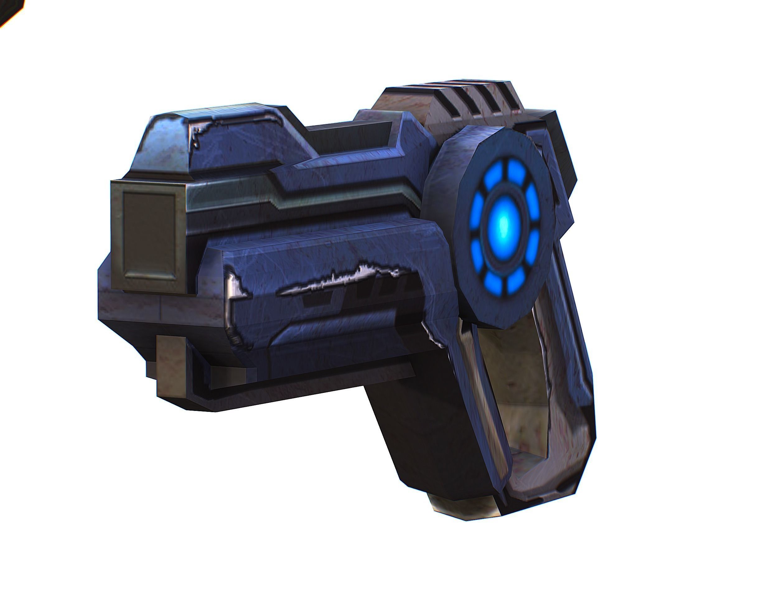 Assault heavy machine gun cannon naff barrel blaster laser arms Low-poly 3D model_60