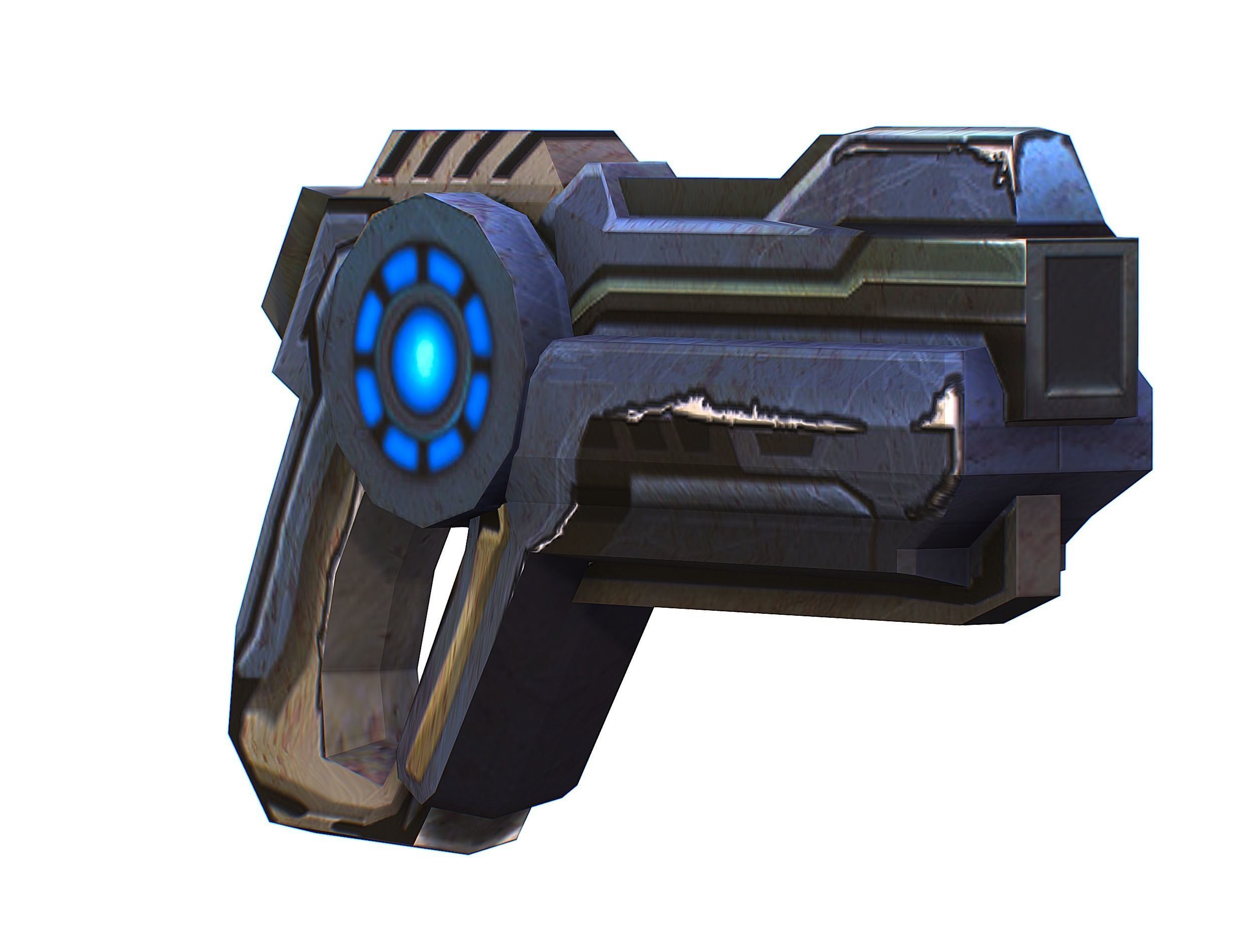 Assault heavy machine gun cannon naff barrel blaster laser arms Low-poly 3D model_50