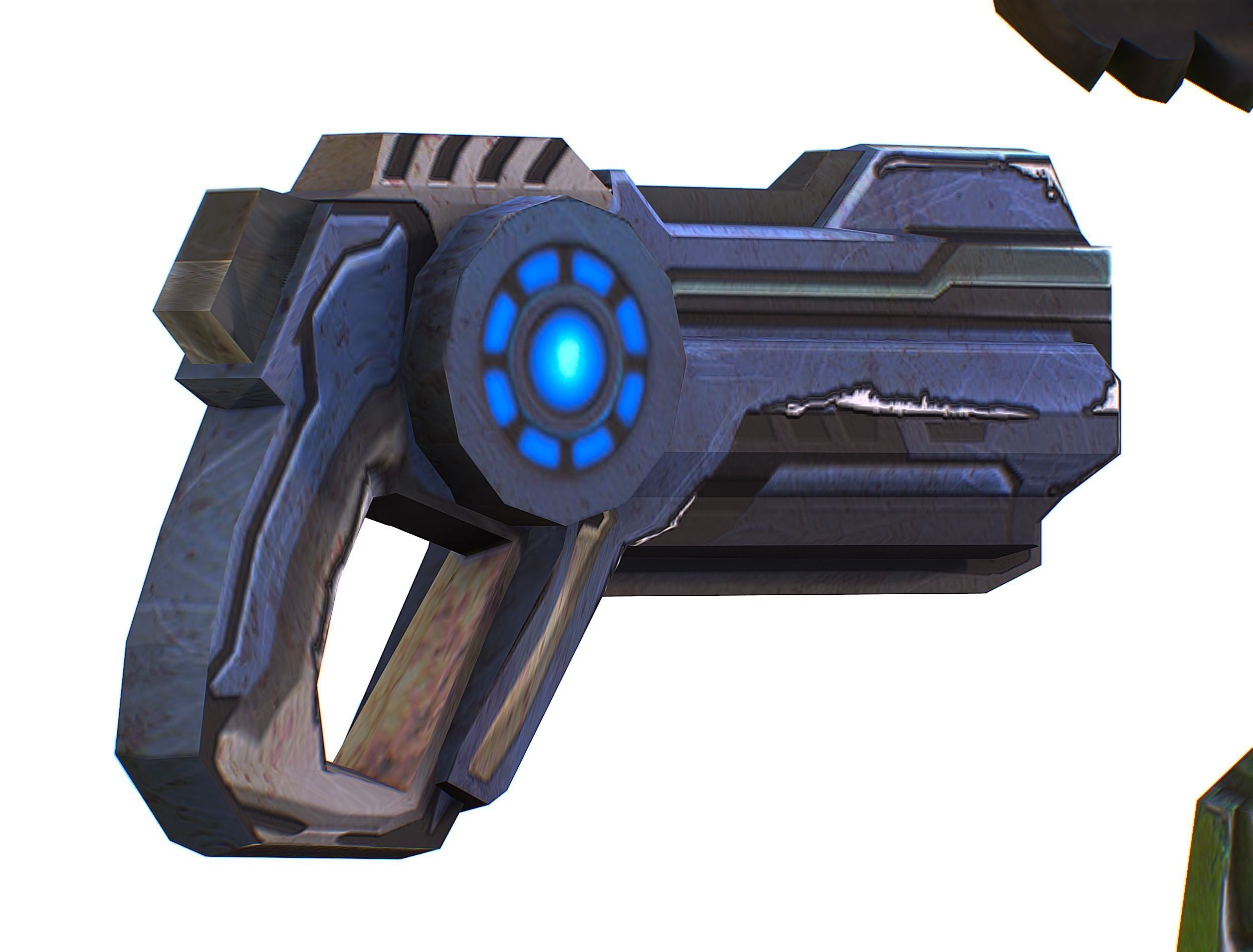 Assault heavy machine gun cannon naff barrel blaster laser arms Low-poly 3D model_53