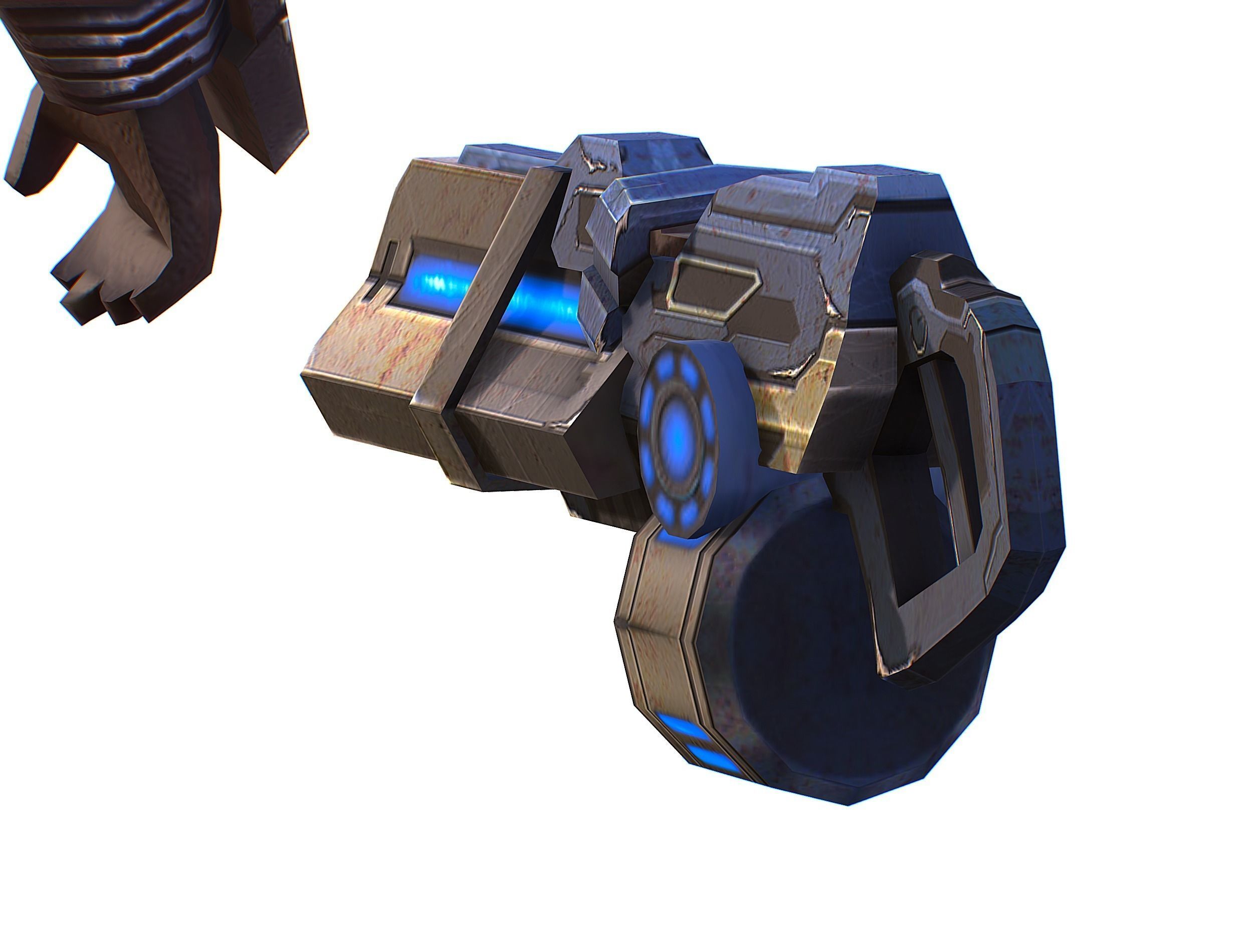 Assault heavy machine gun cannon naff barrel blaster laser arms Low-poly 3D model_47