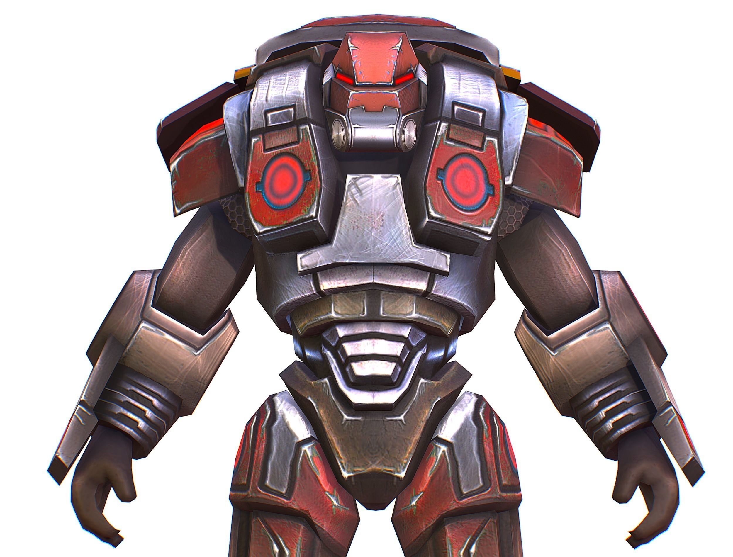 Assault heavy machine gun cannon naff barrel blaster laser arms Low-poly 3D model_24