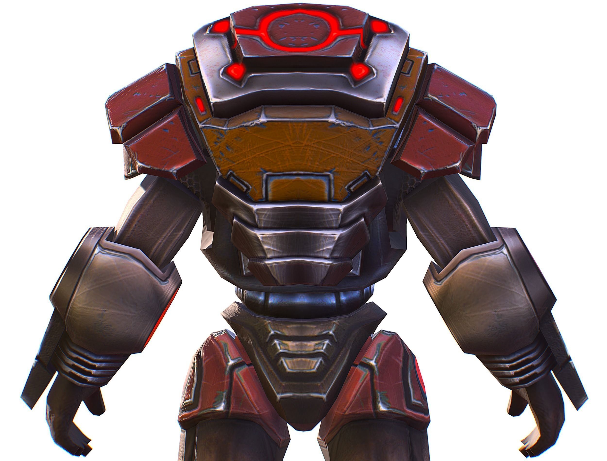 Assault heavy machine gun cannon naff barrel blaster laser arms Low-poly 3D model_27