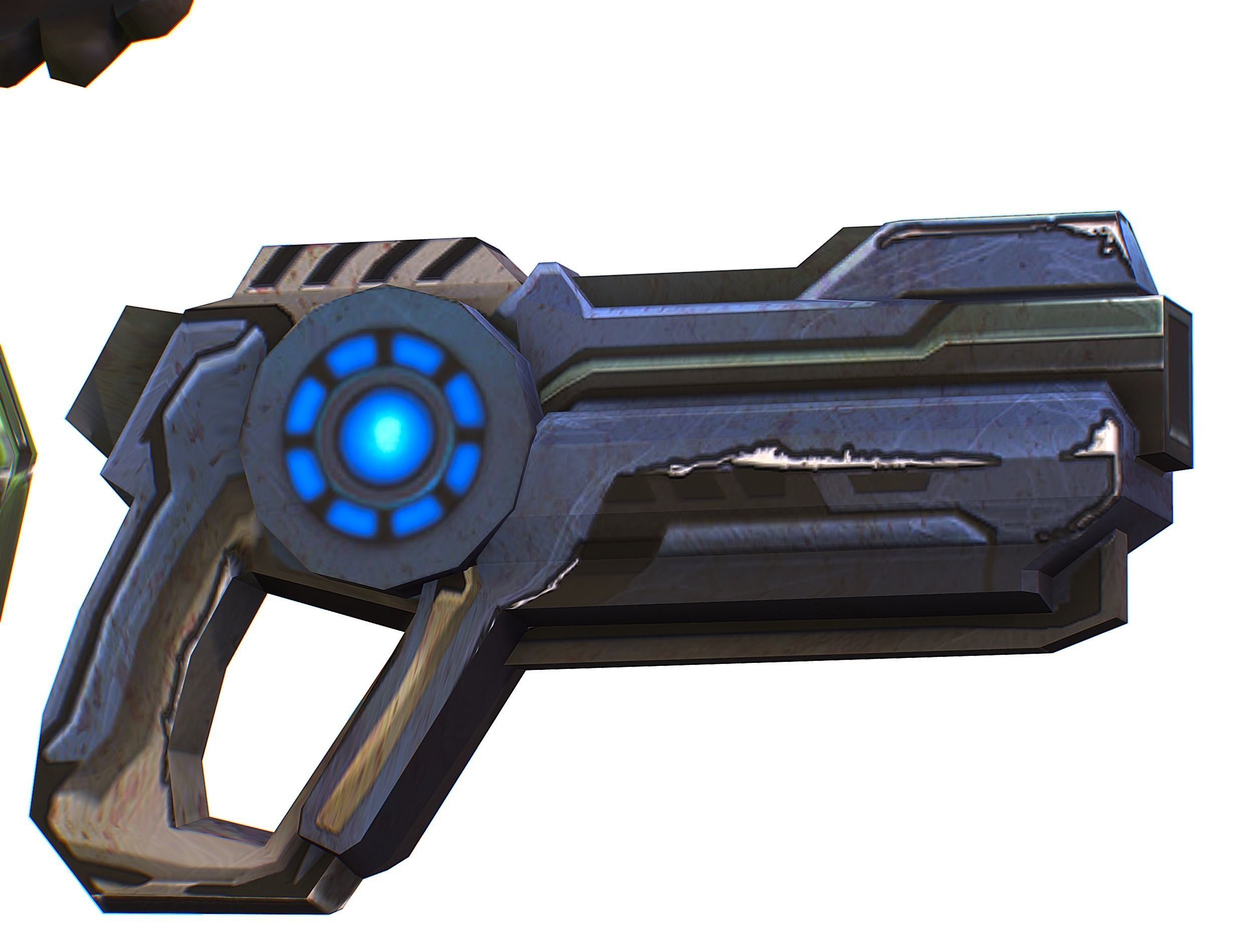 Assault heavy machine gun cannon naff barrel blaster laser arms Low-poly 3D model_52