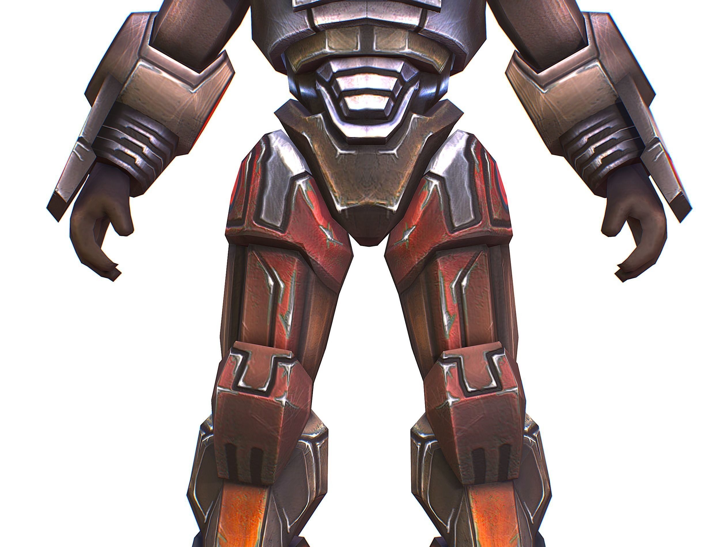 Assault heavy machine gun cannon naff barrel blaster laser arms Low-poly 3D model_25