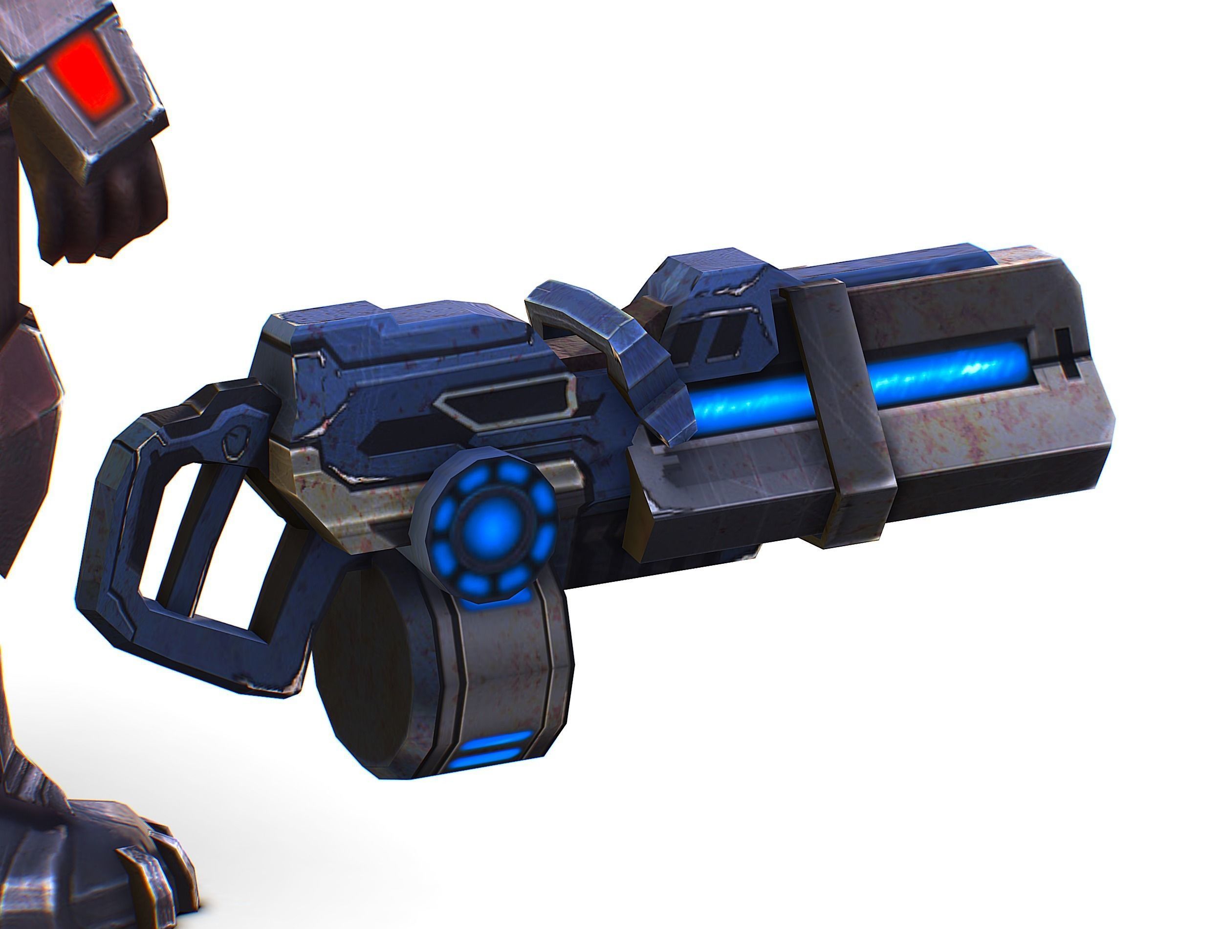 Assault heavy machine gun cannon naff barrel blaster laser arms Low-poly 3D model_44