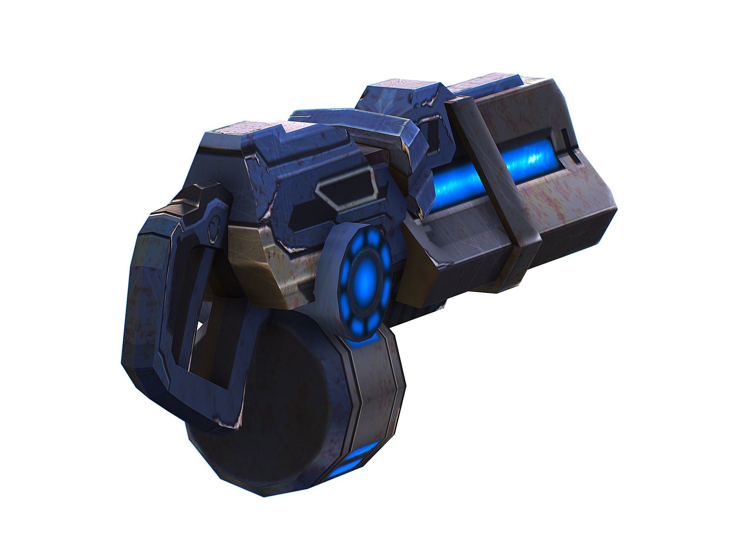 Assault heavy machine gun cannon naff barrel blaster laser arms Low-poly 3D model_45