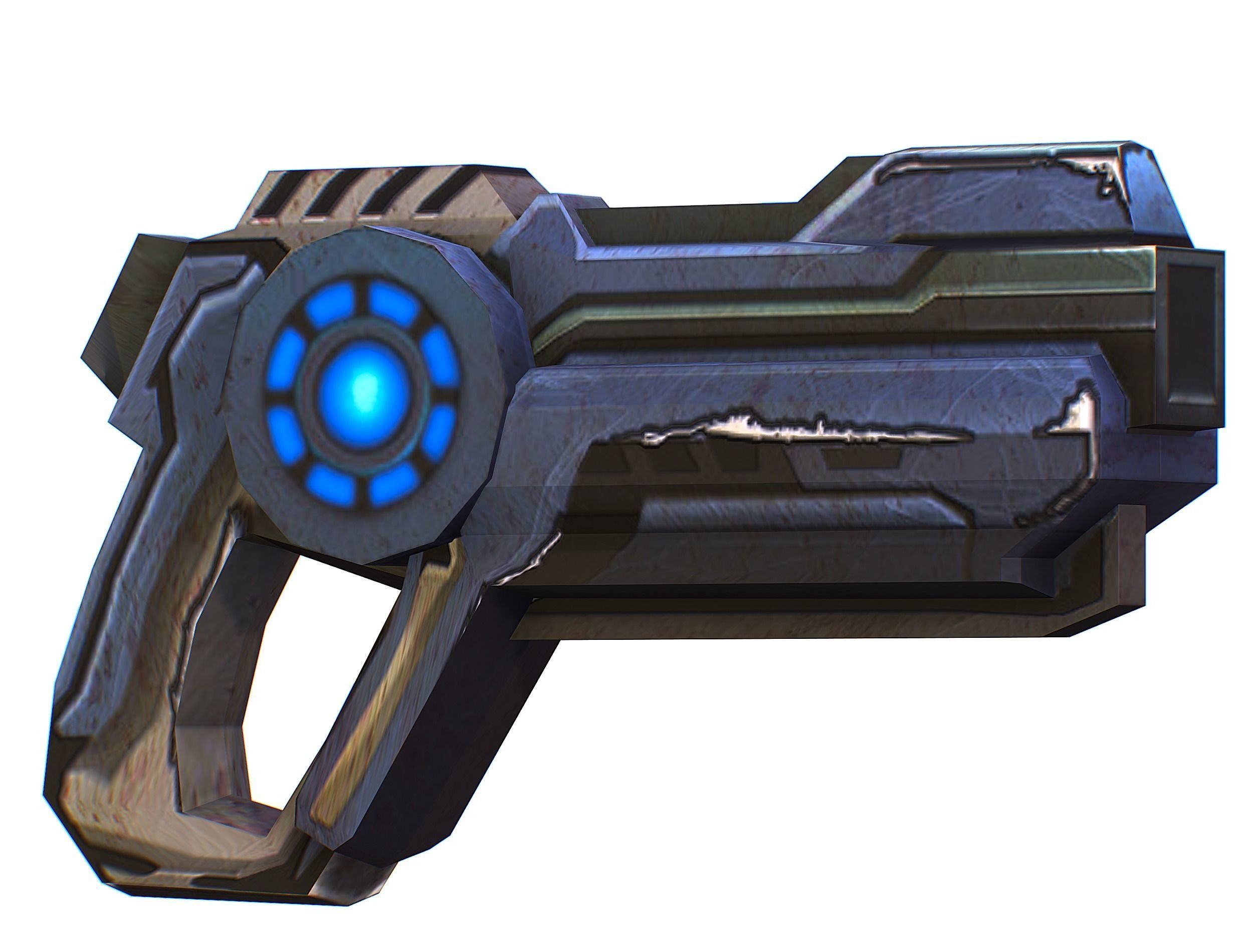 Assault heavy machine gun cannon naff barrel blaster laser arms Low-poly 3D model_51