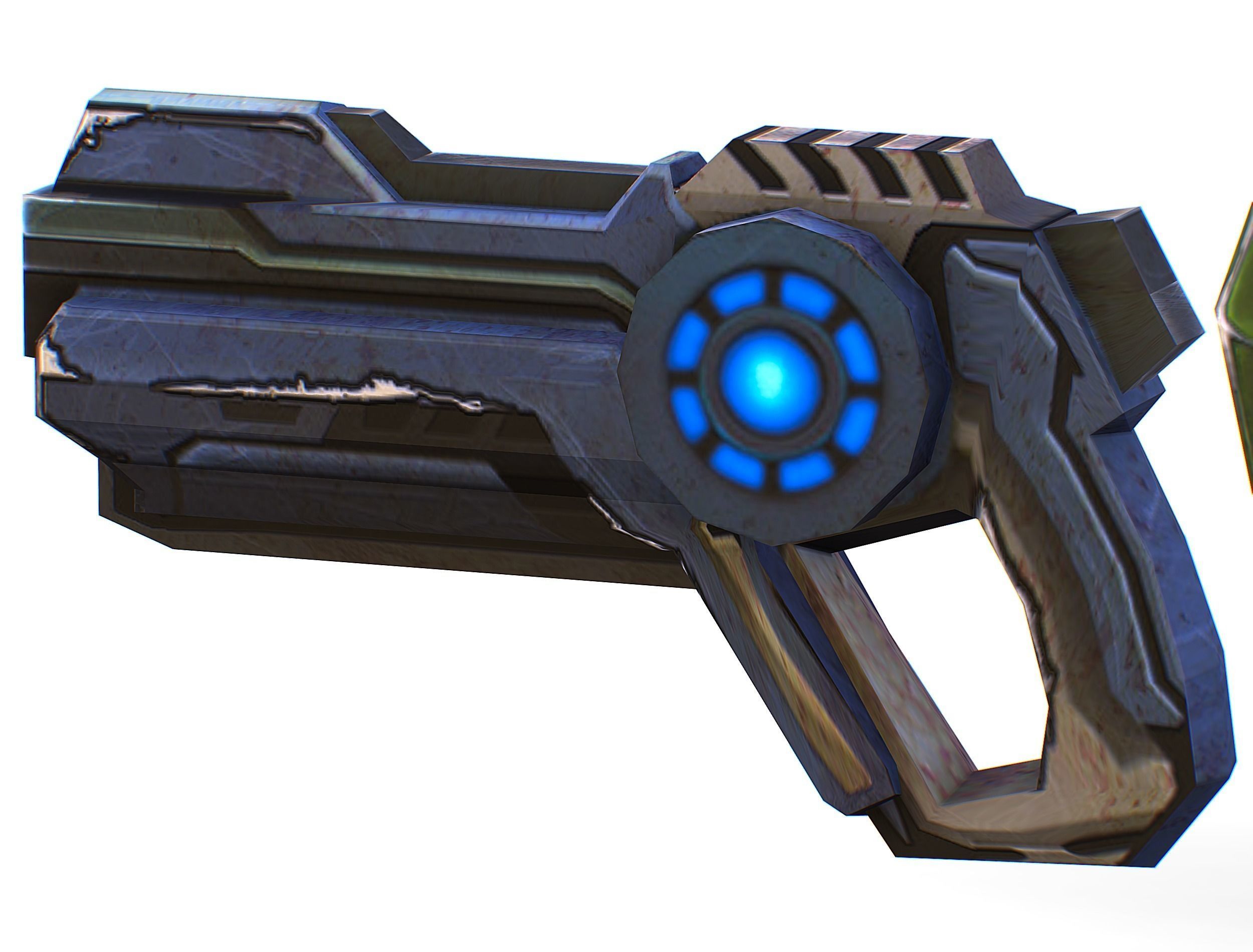 Assault heavy machine gun cannon naff barrel blaster laser arms Low-poly 3D model_58